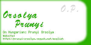 orsolya prunyi business card